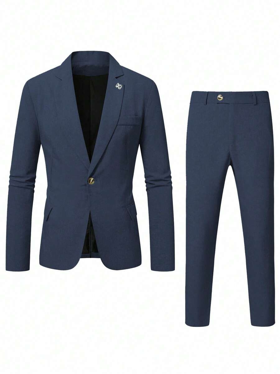 Men's Suit Blazer and Pants Set Slim Business Formal – Naldo