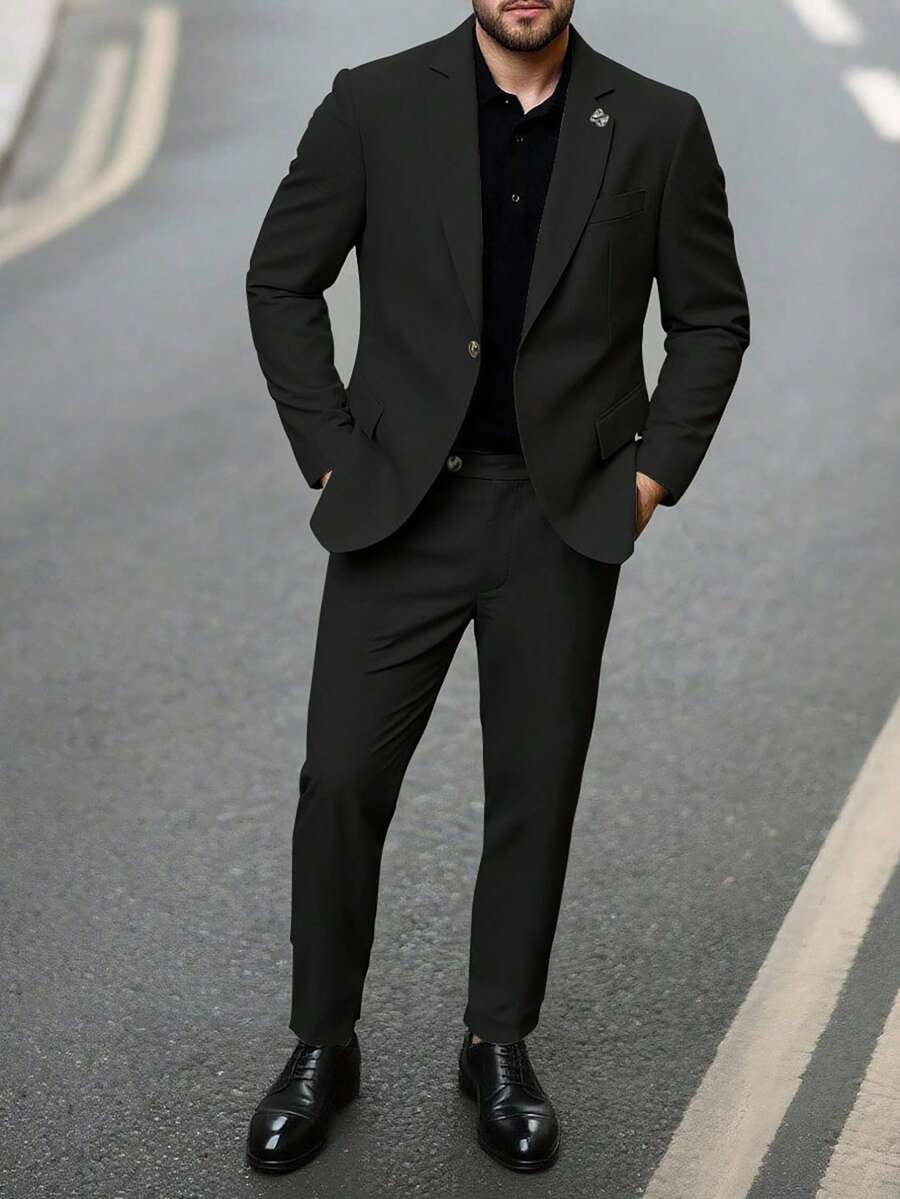 Men's Suit Blazer and Pants Set Slim Business Formal – Naldo
