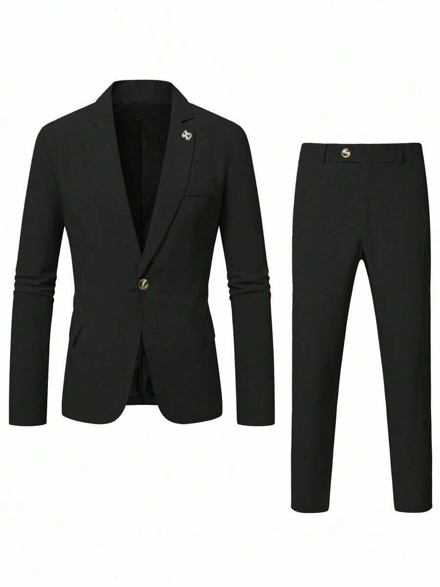 Men's Suit Blazer and Pants Set Slim Business Formal – Naldo