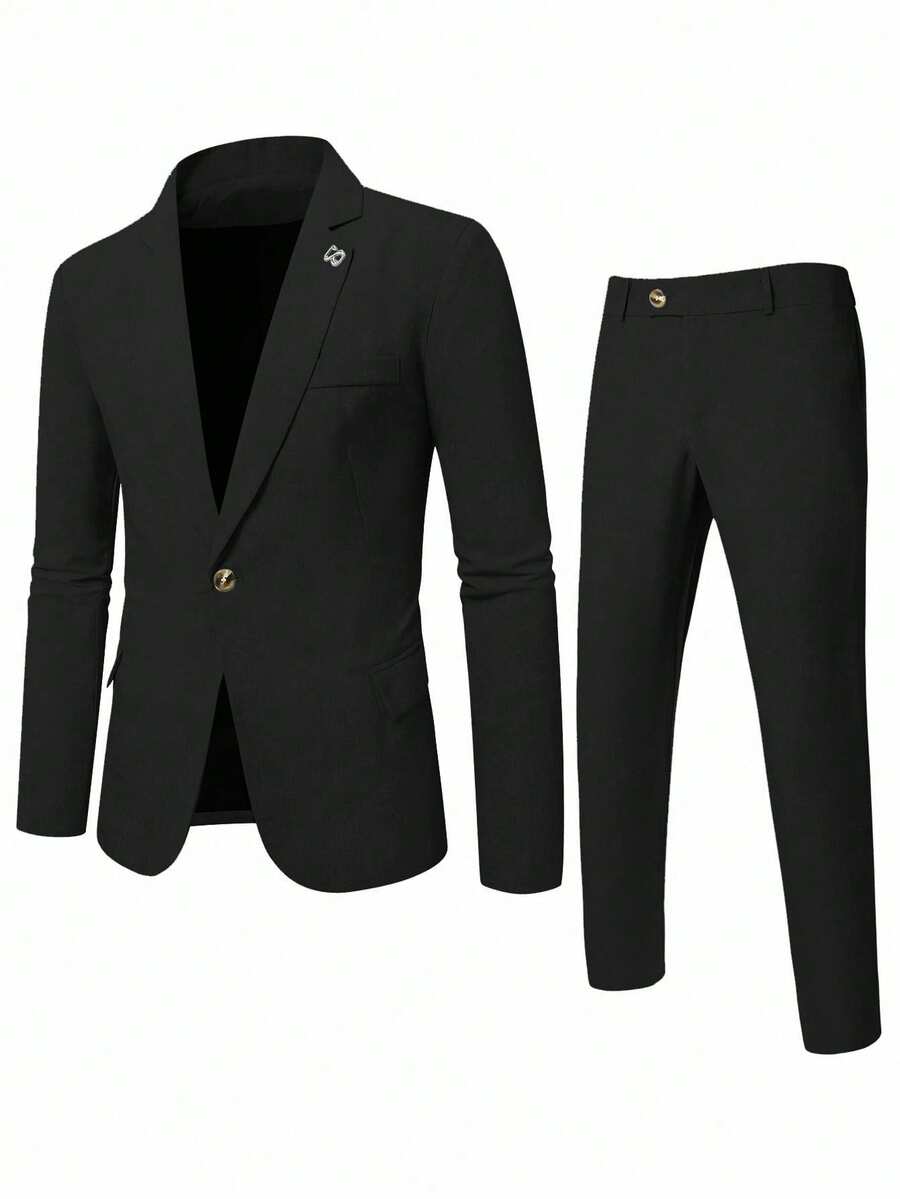 Men's Suit Blazer and Pants Set Slim Business Formal – Naldo