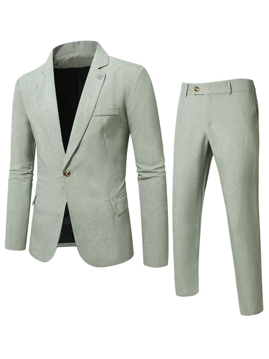 Men's Suit Blazer and Pants Set Slim Business Formal – Naldo