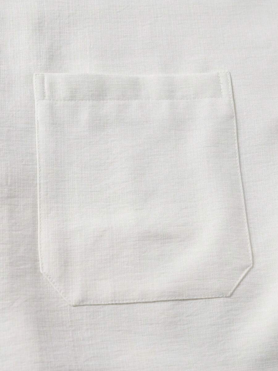Mens T-Shirt Faux Linen Oversized Fit Short Sleeve Casual Shirt – Valner