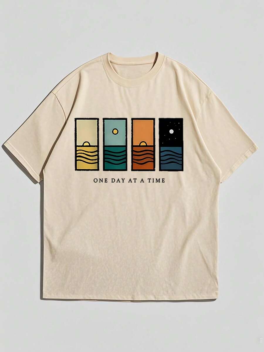 Men's T-Shirt Minimalist Graphic Drop Shoulder Short Sleeve – Corso