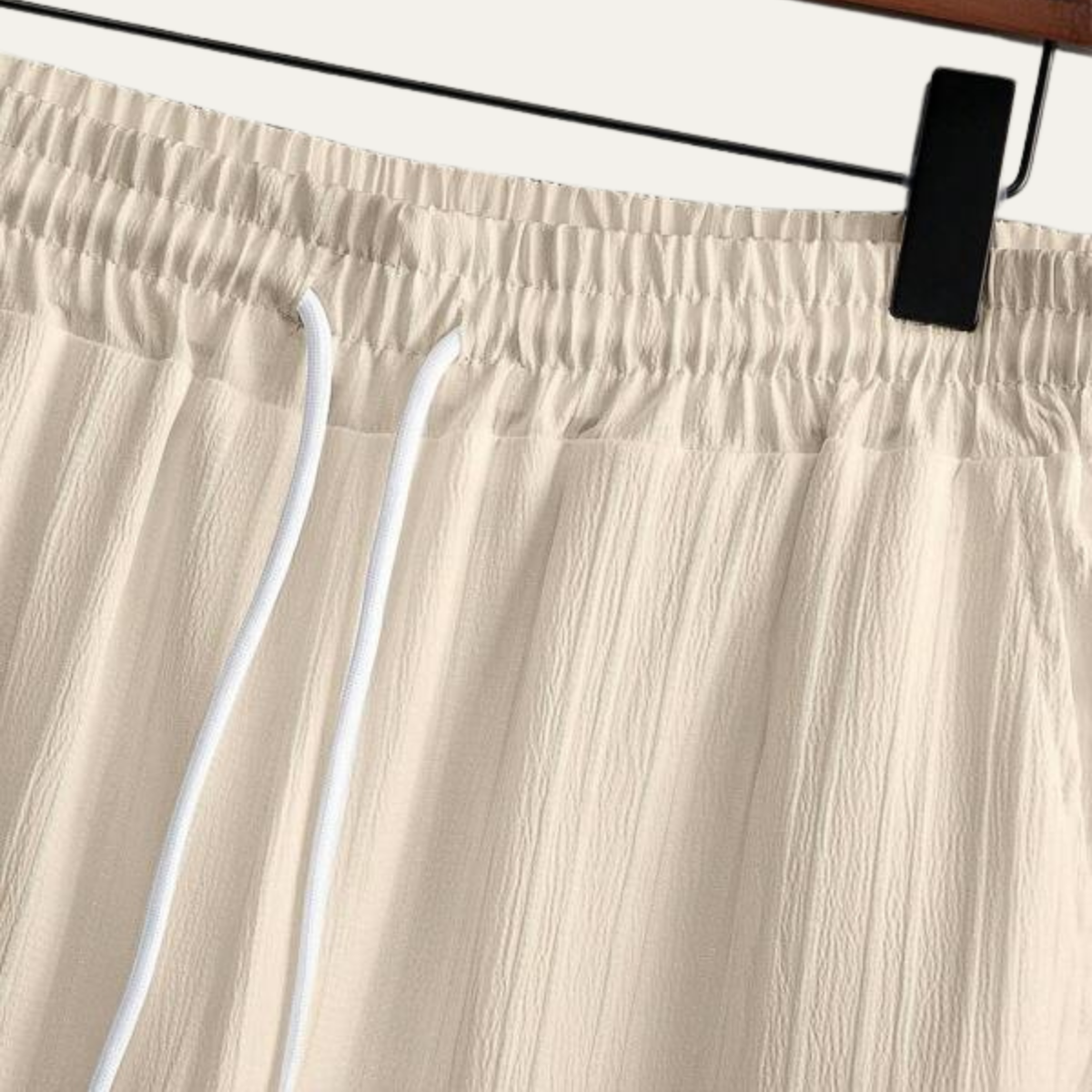 Mens Trouser and Shirt Set Band Collar Crinkle Weave Co-Ord – Sorven