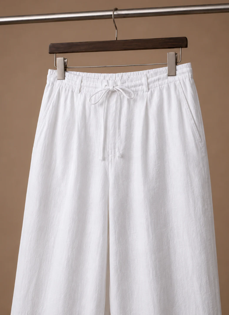 Mens Trouser Linen Blend Relaxed Fit Smart Casual – Linvel