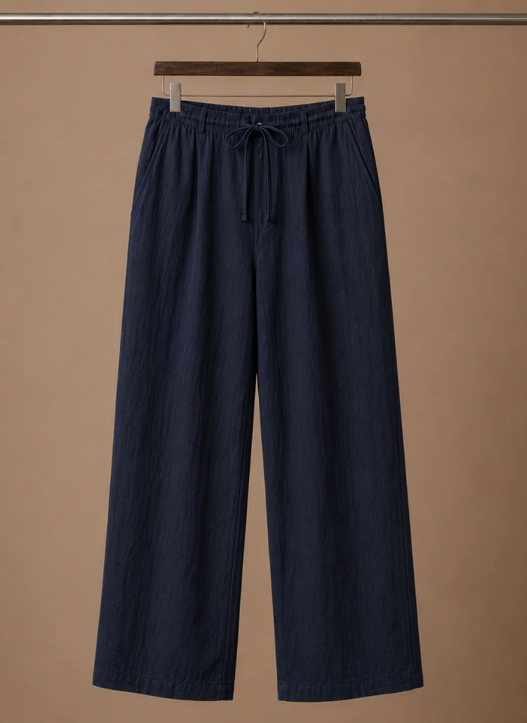 Mens Trouser Linen Blend Relaxed Fit Smart Casual – Linvel