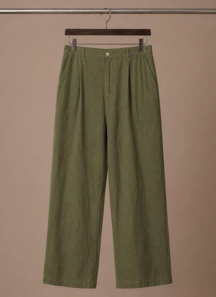 Mens Trouser Linen Cotton Relaxed Fit Summer Pants – Linvel