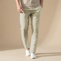 Flat-lay linen mens trouser in beige – TARLANO