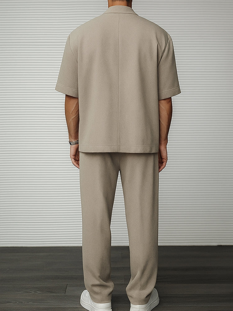 Mens Trouser Short Sleeve Blazer Two-Piece Set – Draco