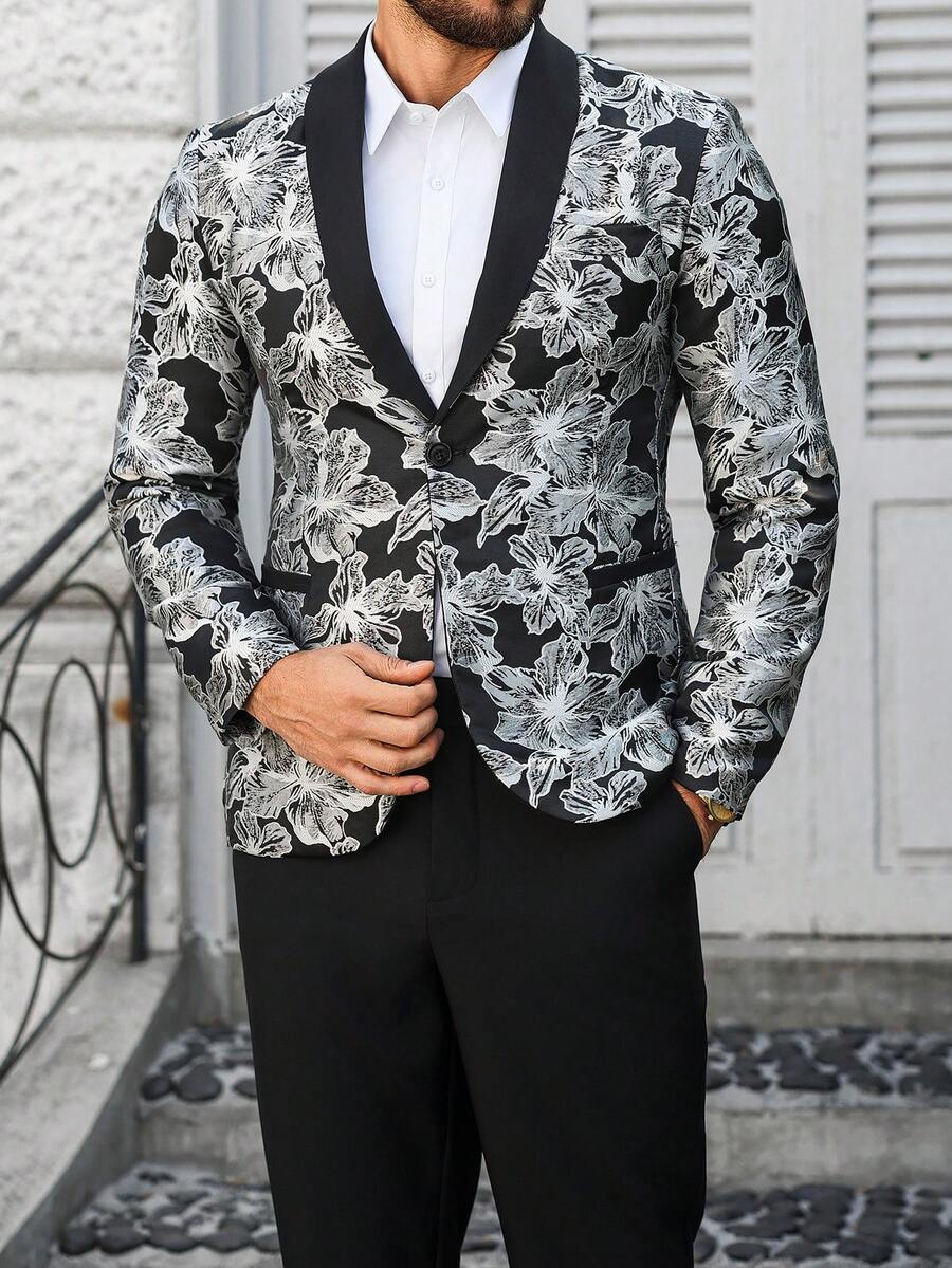 Mens Trouser Suit Shawl Collar Blazer Two-Piece Set – Vandro