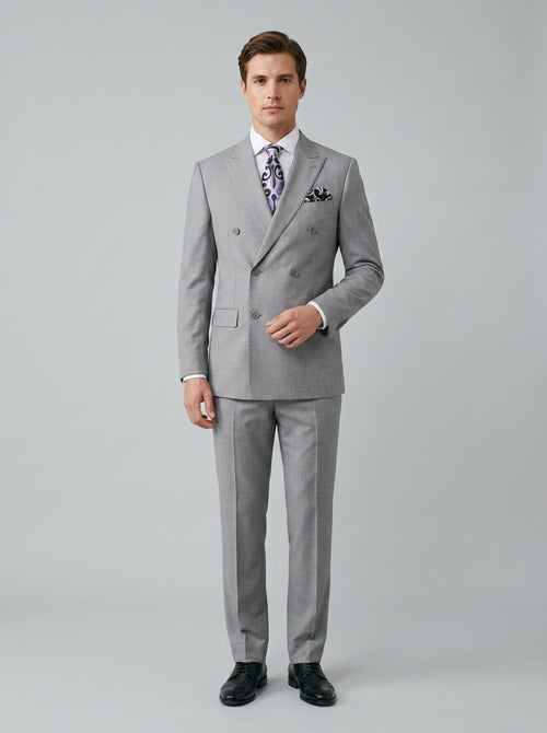 Double-breasted suit — On Model - Neutral | Generated by Modelize