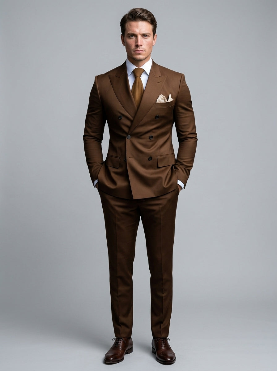 Double-breasted suit — On Model - Neutral | Generated by Modelize