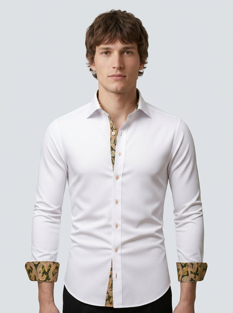 Formal Button-Up Shirt — On Model - Upper Body | Generated by Modelize