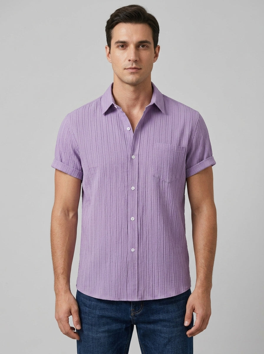 Short-sleeve shirt — On Model - Upper Body | Generated by Modelize