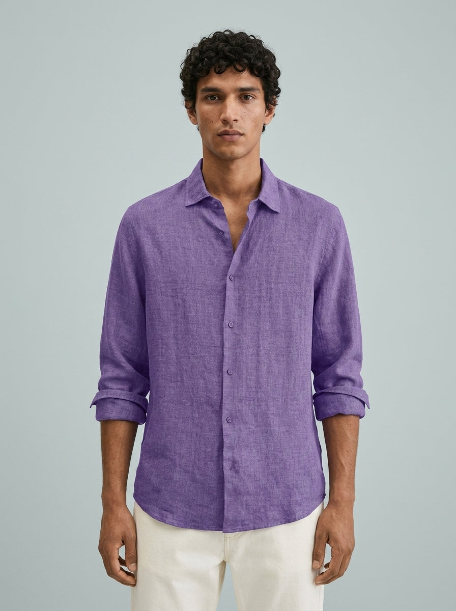 Linen shirt — On Model - Upper Body | Generated by Modelize