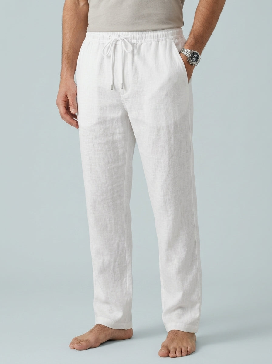 Linen Trousers — On Model - Lower Body | Generated by Modelize