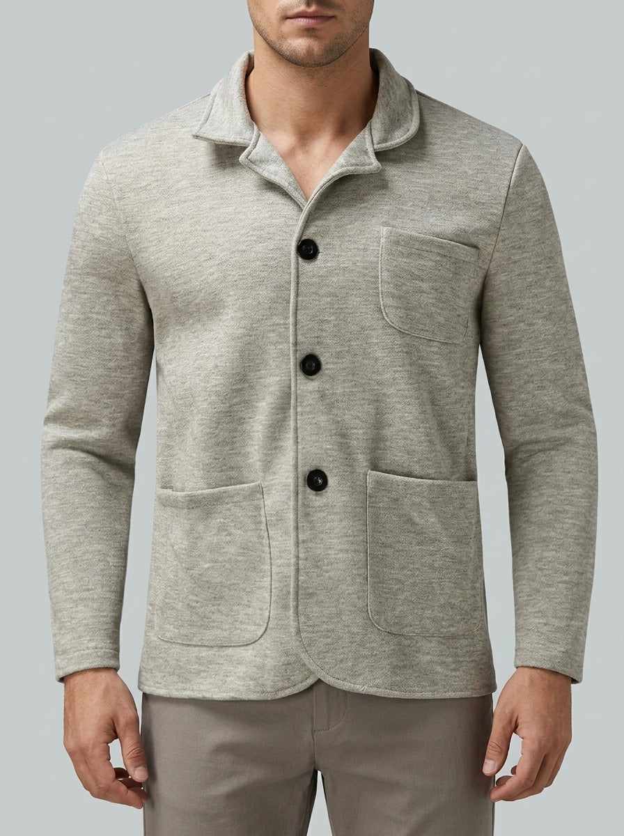 Unstructured Casual Blazer — On Model - Upper Body | Generated by Modelize