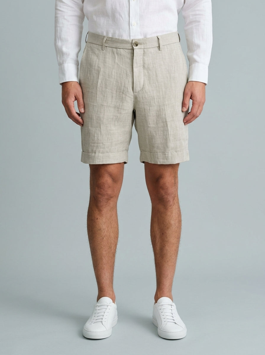 Linen shorts — On Model - Lower Body | Generated by Modelize