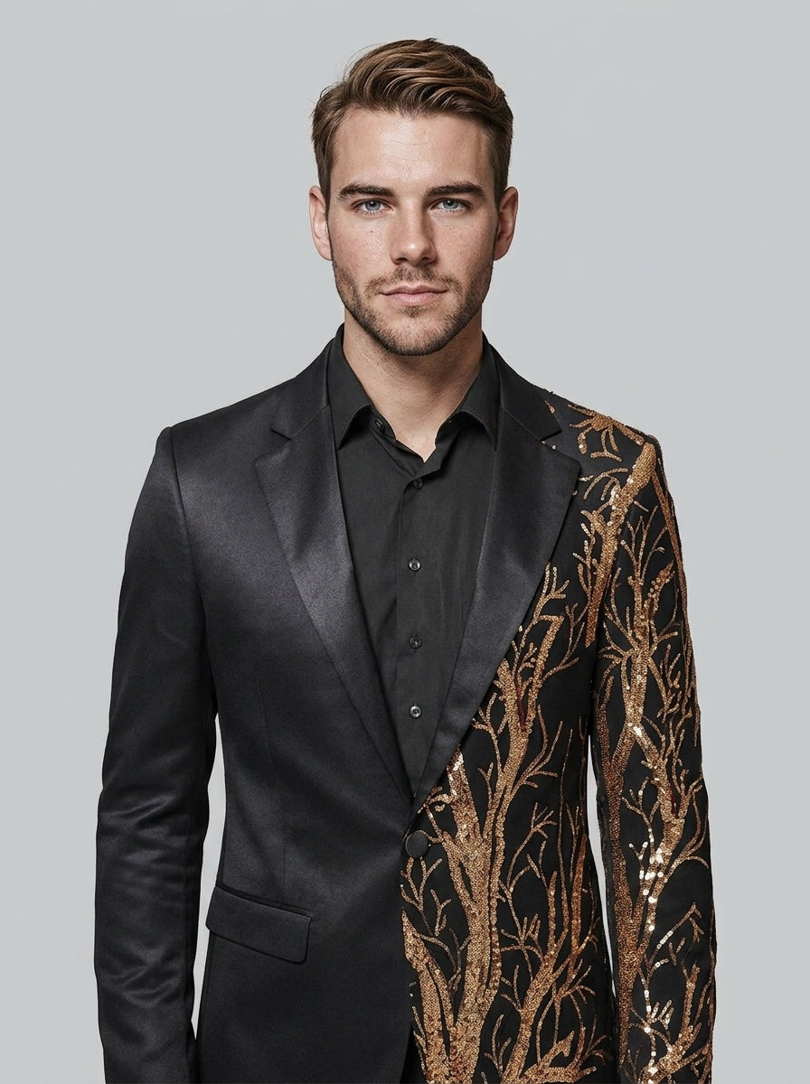 Slim-fit blazer — On Model - Upper Body | Generated by Modelize