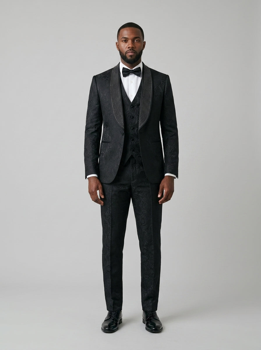 3-piece tuxedo — On Model - Neutral | Generated by Modelize