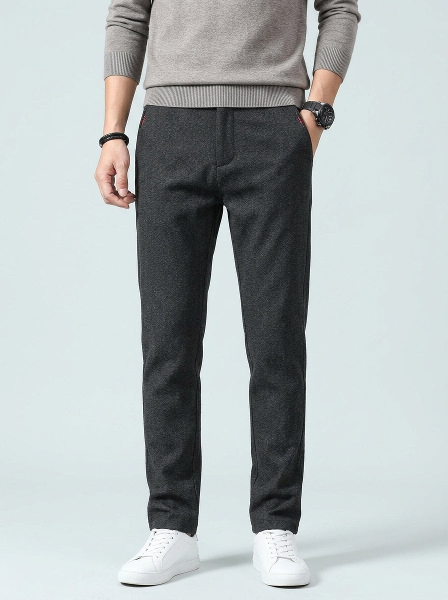 Slim-fit stretch trousers — On Model - Lower Body | Generated by Modelize
