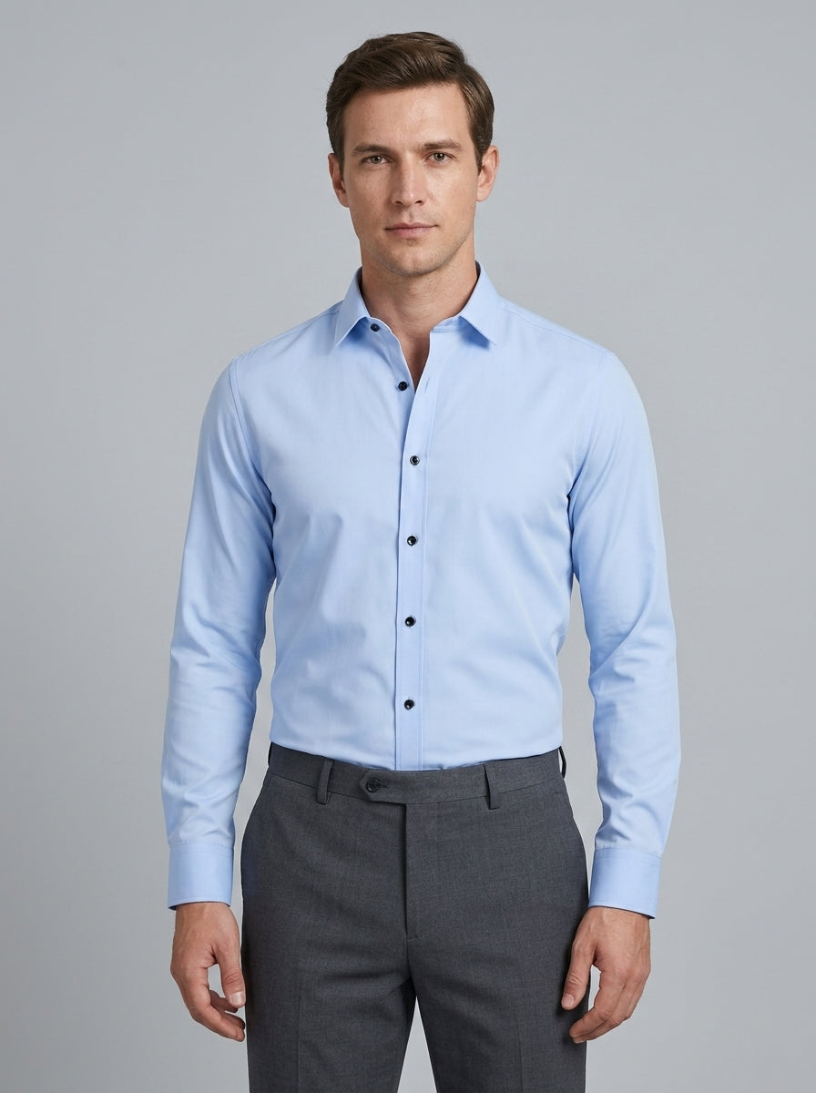 Stretch Dress Shirt — On Model - Upper Body | Generated by Modelize