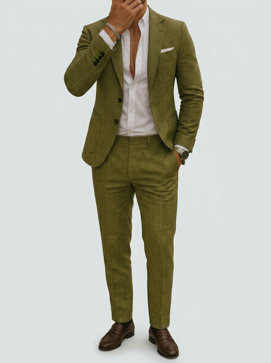 Two-Piece Suit (Blazer and Trousers) — On Model - Lower Body | Generated by Modelize