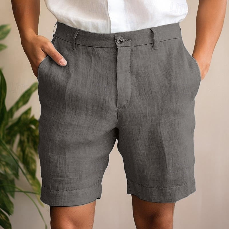 Men's Relaxed Linen Shorts Lightweight Summer Fit – Bravo