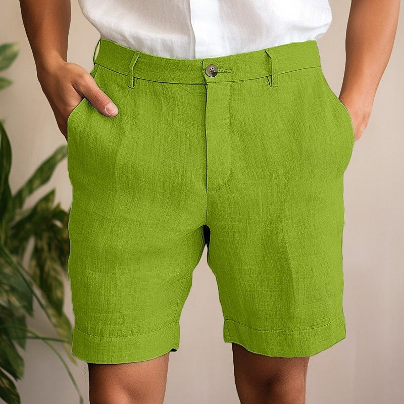 Men's Relaxed Linen Shorts Lightweight Summer Fit – Bravo