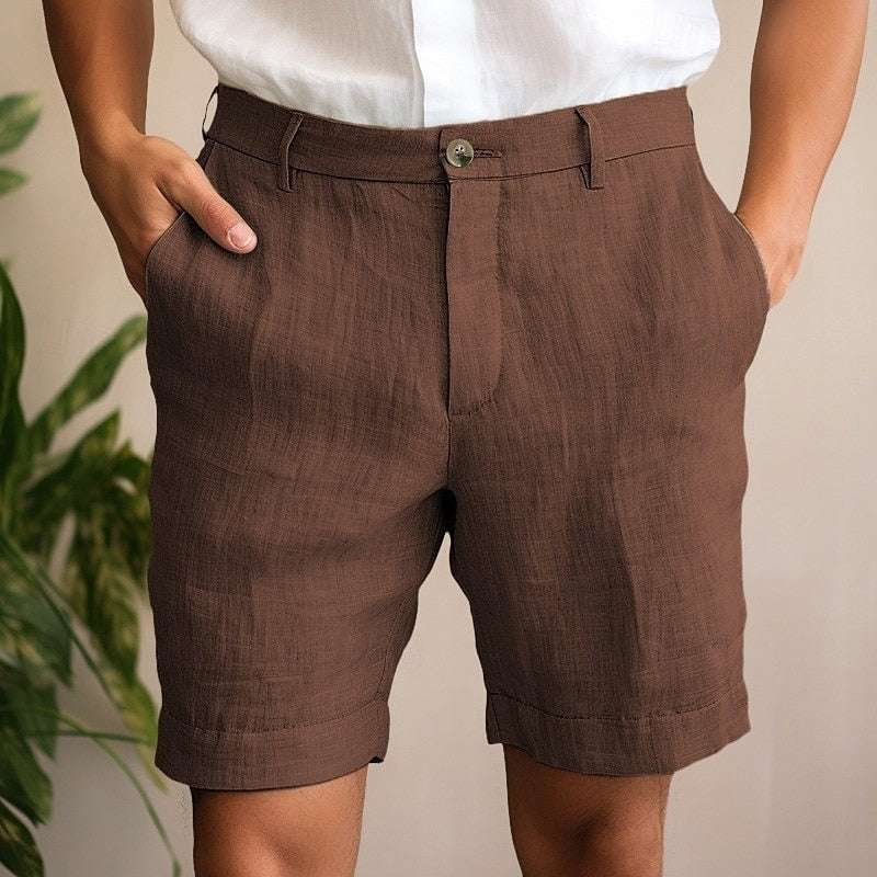 Men's Relaxed Linen Shorts Lightweight Summer Fit – Bravo