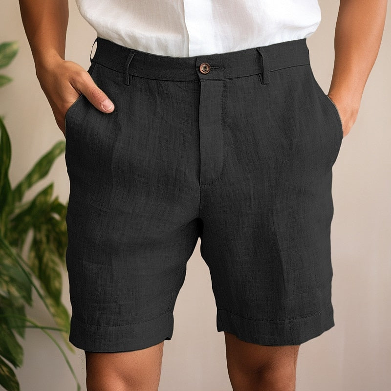 Men's Relaxed Linen Shorts Lightweight Summer Fit – Bravo