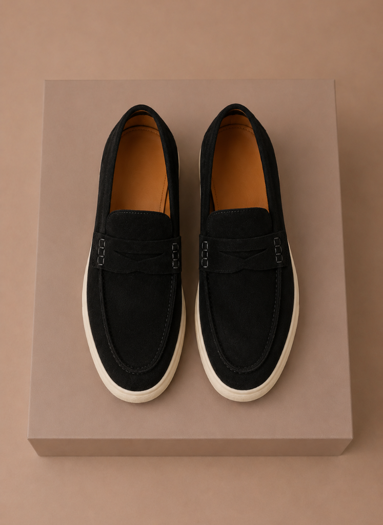 Suede Penny Loafers Lightweight Slip-On – Renvo
