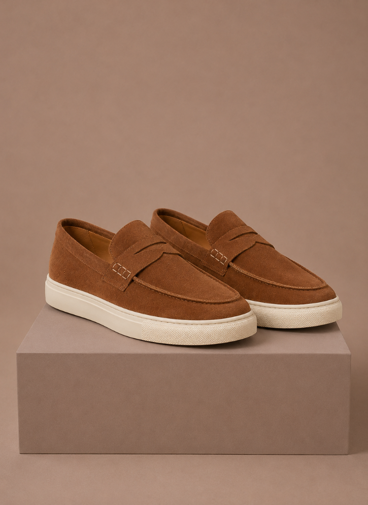 Suede Penny Loafers Lightweight Slip-On – Renvo