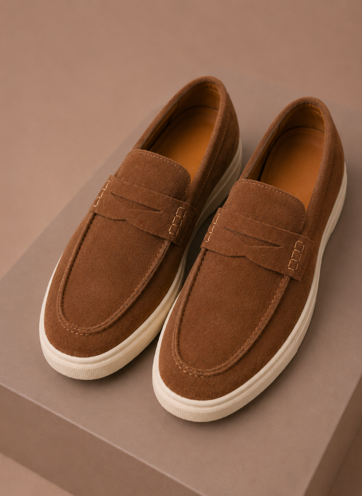 Suede Penny Loafers Lightweight Slip-On – Renvo