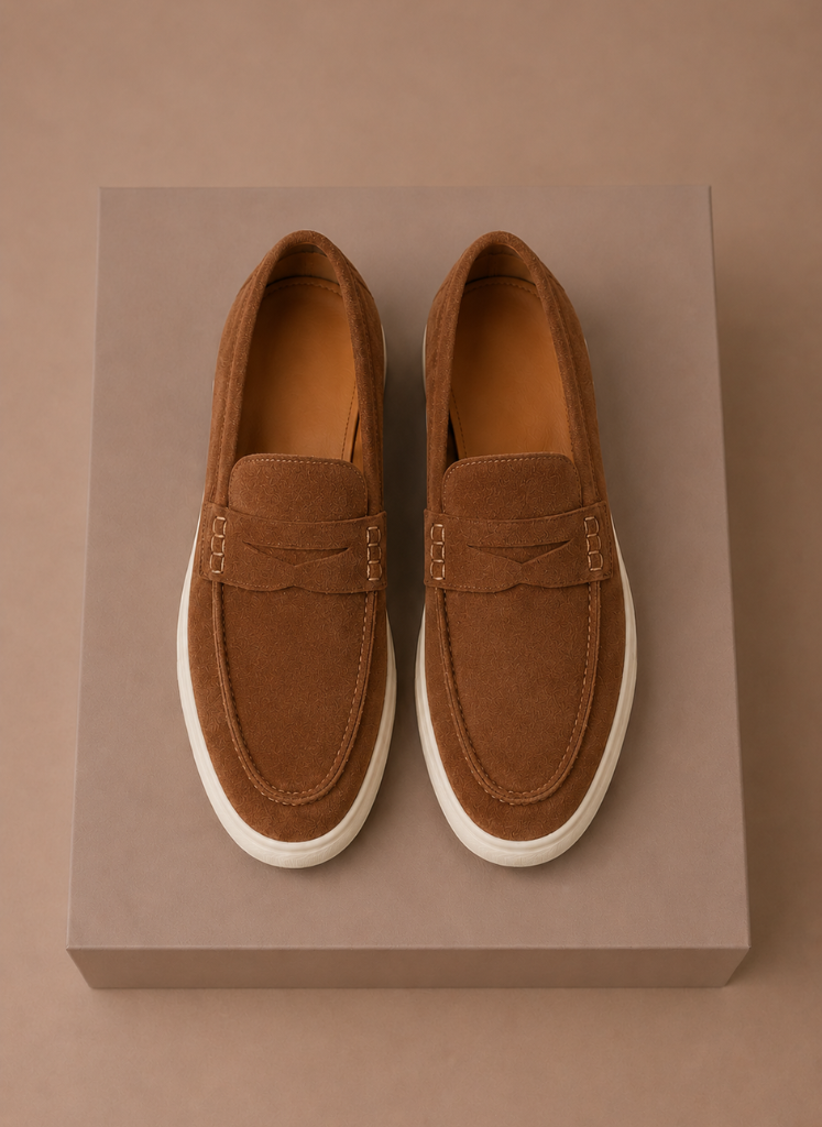 Suede Penny Loafers Lightweight Slip-On – Renvo