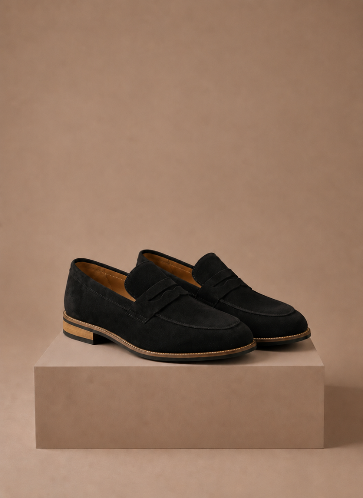 Suede Penny Loafers Smart Casual Slip-On Dress Shoe – Linso