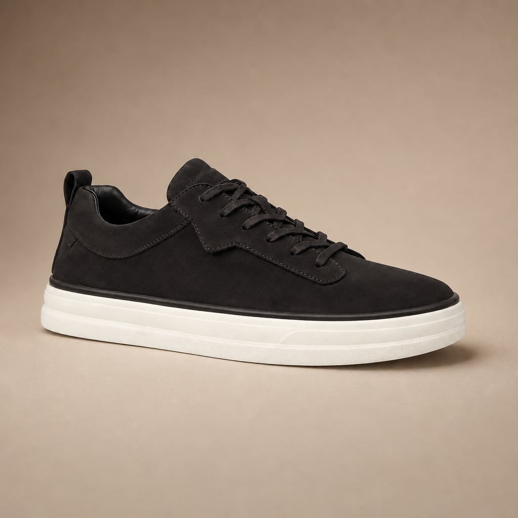 Buy Sneaker Men's Suede Slip-On Smart Casual Shoe in Black – Tarlano Premium Menswear