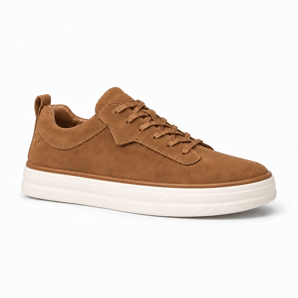 Buy Sneaker Men's Suede Slip-On Smart Casual Shoe Brown – Product Photo