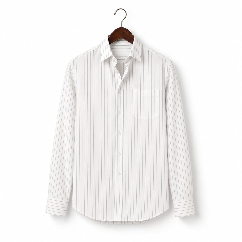 Cotton Striped Shirt Shop White – Product Photo
