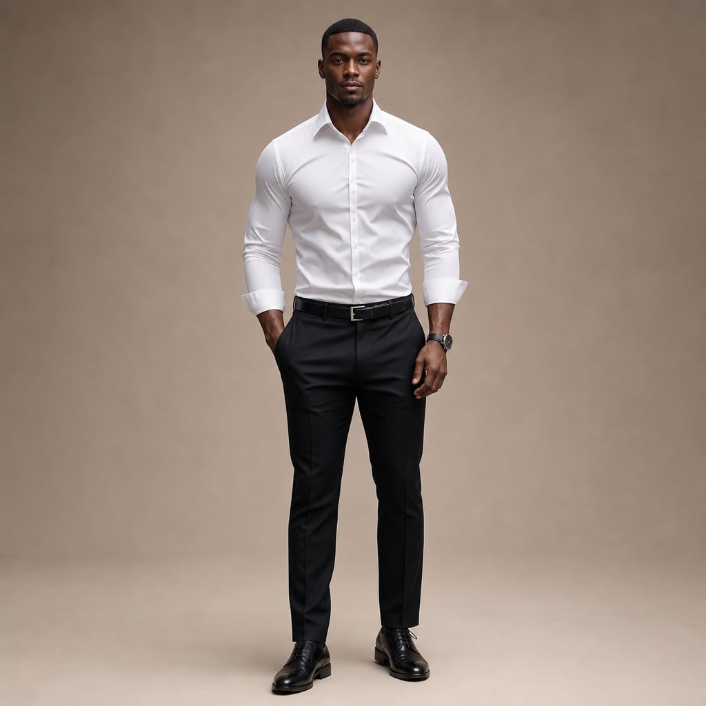 Long Sleeve Dress Shirt Pointed Collar Button Down in Black in White – Tarlano Premium Menswear