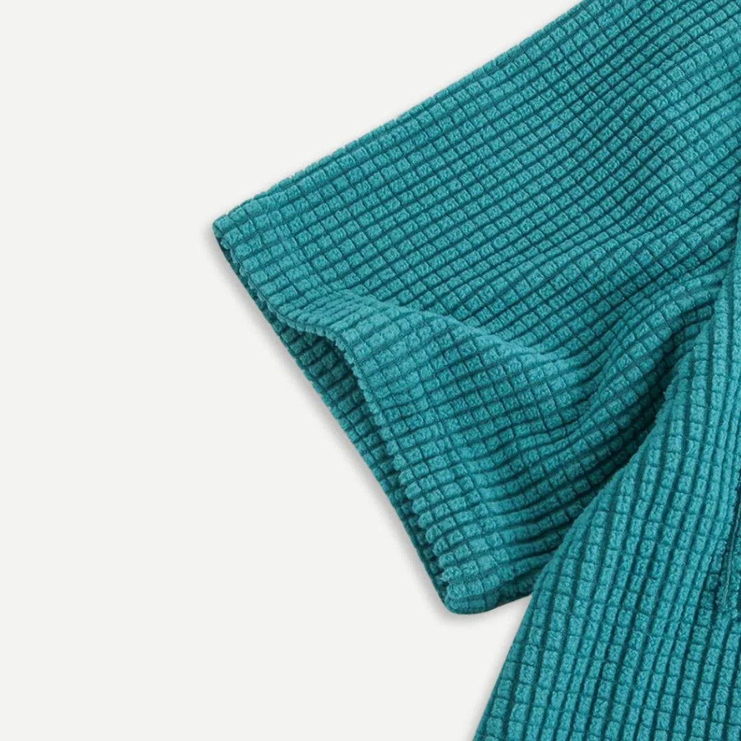 Waffle Knit Button-Down Shirt Shop – Textured Long Sleeve