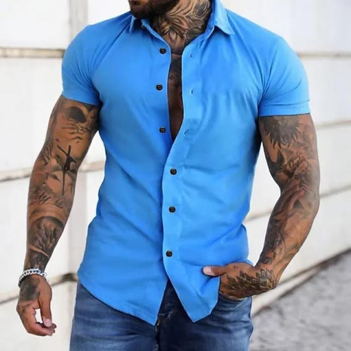 Muscle Fit Short Sleeve Shirt Moisture-Wicking Breathable – Arlo
