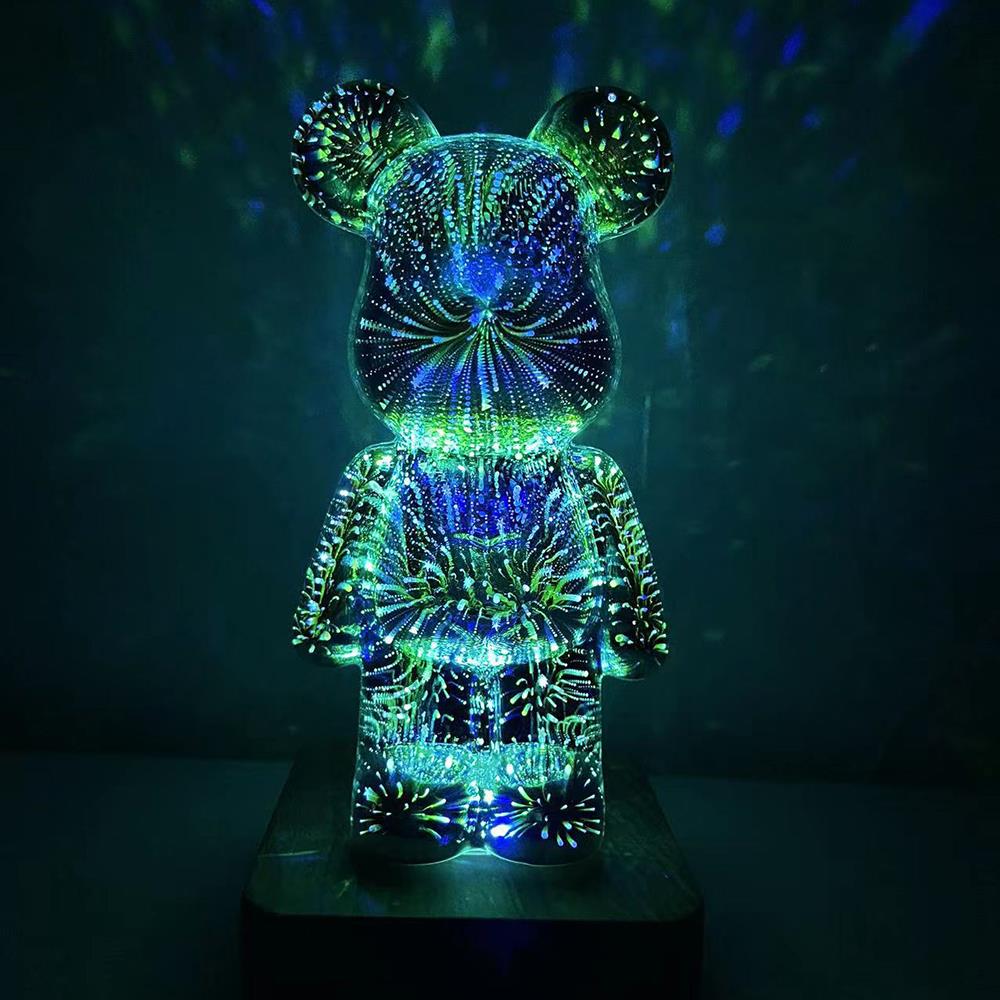 3D Fireworks Bear Lamp